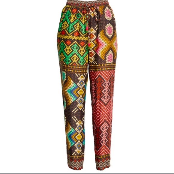 FARM Rio Scarf Print Pants - Picture 1 of 5